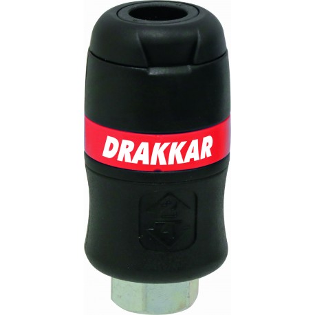 RACCORD RAPIDE FEMELLE  PRO FILETÉ 1/4"-6MM -50M3 -DRAKKAR 01300