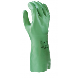 PAIRE DE GANTS NITRILE PROTECTION CHIMIQUE /ALIMENTAIRE   FLOQUE COTON  SHOWA -65136