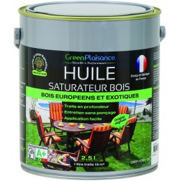 HUILE SATURATEUR MOBILIER TECK ET BOIS  EXOTIQUES GREEENPLAISANCE -2,5L -09923