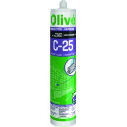 Cartouche de silicone blanc spécial menuiserie 300 ml -OLIVÉ.  S15823