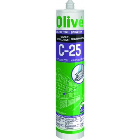 Cartouche de silicone blanc spécial menuiserie 300 ml -OLIVÉ. S15823 -  MATOUTILS