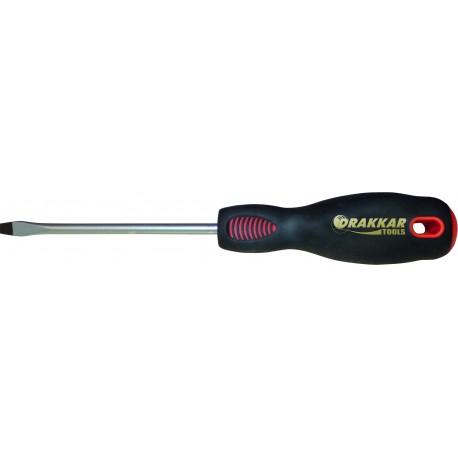 TOURNEVIS PLAT  BI-MATIÈRE ANTI-DÉRAPANTE largeur 3 mm DRAKAR TOOLS -13260