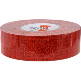 BANDE ROUGE RÉFLECHISSANTE ADHESIVE CAMION 50 mm x 50 Mtrs -17176