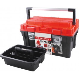 CAISSE A OUTILS XXL  ROUGE/NOIR 59X34X35cm -S17711