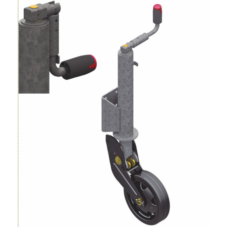 ROUE JOCKEY SEMI AUTOMATIQUE DIAMETRE 60 800kg -S18032