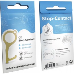 Clé  STOP CONTACT laiton Anti-bactérien -S65245