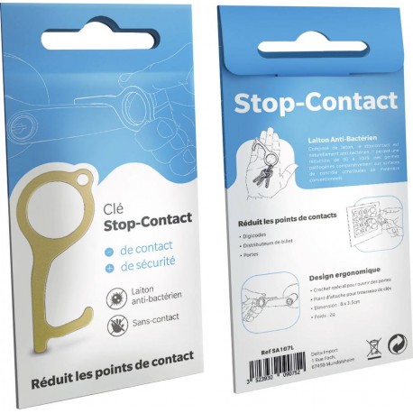 Clé  STOP CONTACT laiton Anti-bactérien -S65245