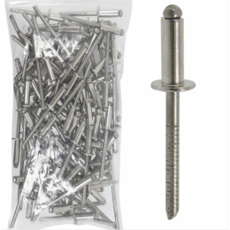 Rivet A2 inox Tête plate  4,8 x 14 mm -25 pièces-S23891