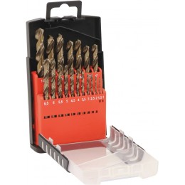 COFFRET PVC 19 FORETS 5% COBALT  TAILLE MEULE METAUX HSS -drakkar tools  S22232