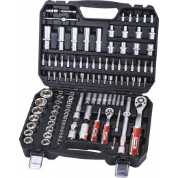 COFFRET D'OUTILS 110 PCS  AVEC DOUILLES 1/4" et 1/2" DRAKKAR TOOLS 67685