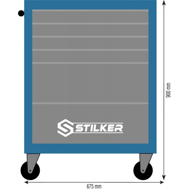 Servante à 7 tiroirs 178 outils charge 250kg STILKER