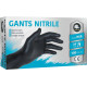 100 Gants jetables ambidextres noir - Nitrile taille M (8).  S65001