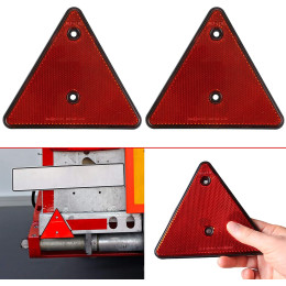 Triangle de remorque Catadioptre triangulaire rouge - S16150