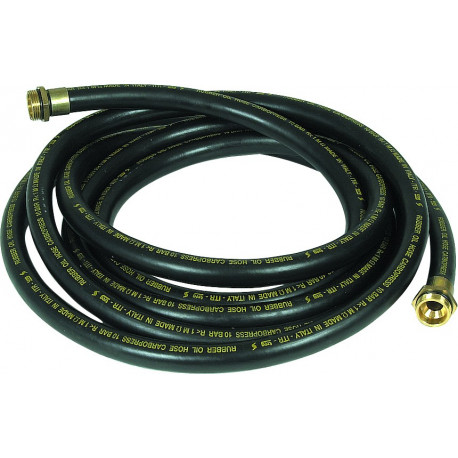 Tuyau de gasoil diamètre 19 mm  x 4 mètres avec raccords mâle 1" - S08390