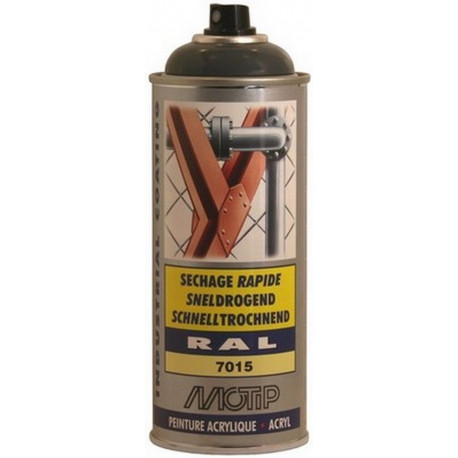 AEROSOL Peintures Acrylique - GRIS ARDOISE  Brillant RAL 7015  MOTIP - MO07148