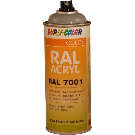 Peinture RAL  ACRYLIQUE  7001 Gris ARGENT 400 ml DUPLICOLOR - MO366178A