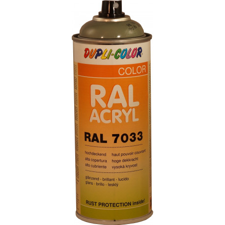 PEINTURE  RAL ACRYL 7033 Gris Ciment brillant 400 ML DUPLICOLOR - MO366192