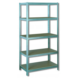 Etagère 5 tablettes bois structure acier 2000 Kg charge totale - S09066