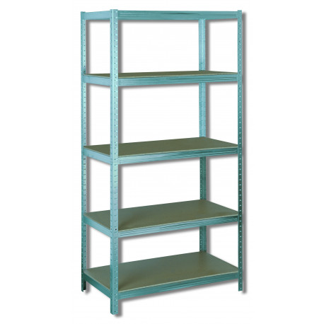 Etagère 5 tablettes bois structure acier 2000 Kg charge totale - S09066