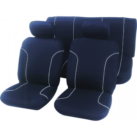 Housse de siege noire 100 % polyester taille universelle compatible airbags l... - S09610
