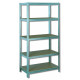 Etagère 5 tablettes bois structure acier 2000 Kg charge totale - S09066