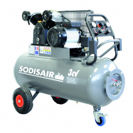 Compresseur a courroie sur roue 150 Litres  230V  SODISAIR - S11270