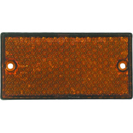 Catadioptre rectangulaire à fixer - Couleur : Orange - S16208