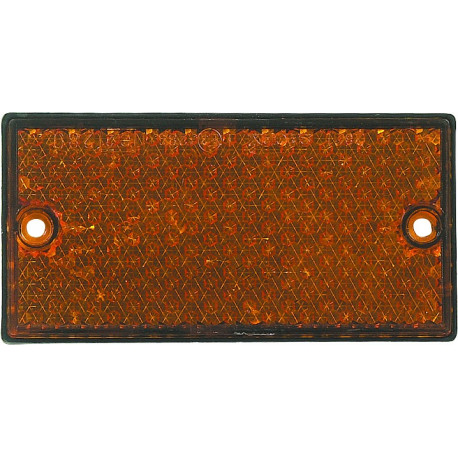 Catadioptre rectangulaire à fixer - Couleur : Orange - S16208