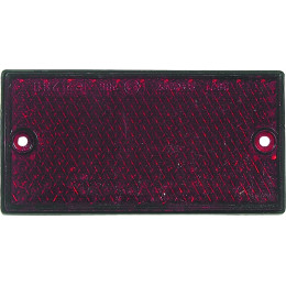 Catadioptre rectangulaire à fixer - Couleur : Rouge - S16212