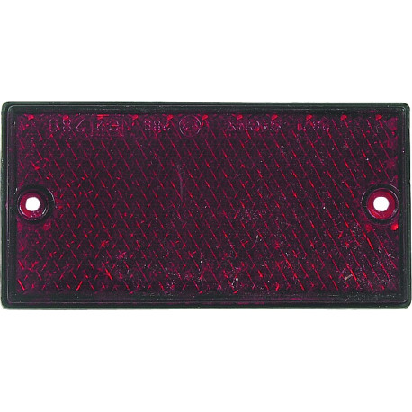 Catadioptre rectangulaire à fixer - Couleur : Rouge - S16212