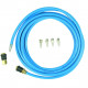 RALLONGE TUYAU AIR 20M RAP.BLEU + 5 RACCORDS - S06498