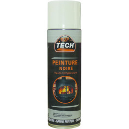 Aerosol Peinture noire acier  haute temperature 500ml Soditech - S10090