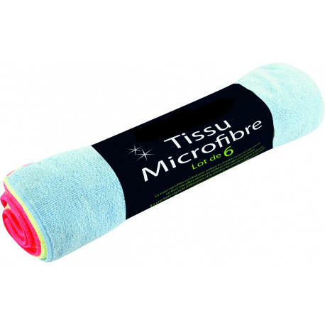 LOT DE 6 MICROFIBRE 40X30CM - S14689