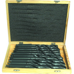 COFFRET DE 10 FORETS -ACIER  HSS  CONE MORSE CM2 de 14,5 à 23 - S14892