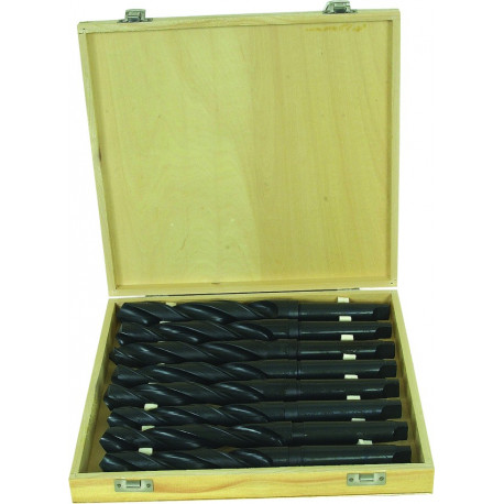 COFFRET DE 8 FORÊT CÔNE MORSE LAMINÉS ACIER  HSS CM3  de 24 à 31 MM  - S14897