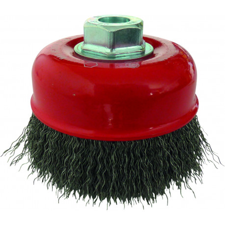 BROSSE CONIQUE D.100 M14 FIL 0.30 ACIER ONDULE - S15588