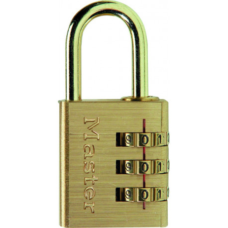 Master Lock Cadenas en aluminium 3 Chiffres Laiton 30 mm - S15643