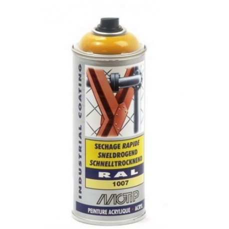 AEROSOL Peintures Acrylique -Jaune Chrome Brillant RAL 1007 - MO07076