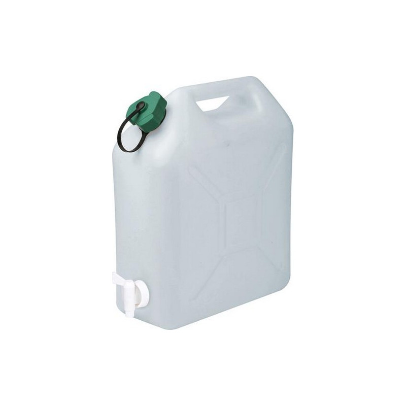 Jerrican d'eau alimentaire 20L naturel/vert avec robinet EDA