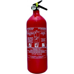 EXTINCTEUR HOMOLOGUE POUDRE 2KG AVEC MANO-ANAF FIRE PROTECTION  -S16457