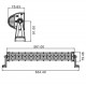 BARRE D'ECLAIRAGE LED 120W 8000LM 40 LEDS 3W ECLAIRAGE COMBINE -S17035