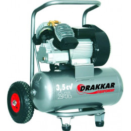 Compresseur  coaxial 24 litres 3,5 cv mono  DRAKKAR -S11125