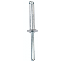 Rivet Alu Acier Tête plate 4 x 12mm -100 pièces -S23811.500