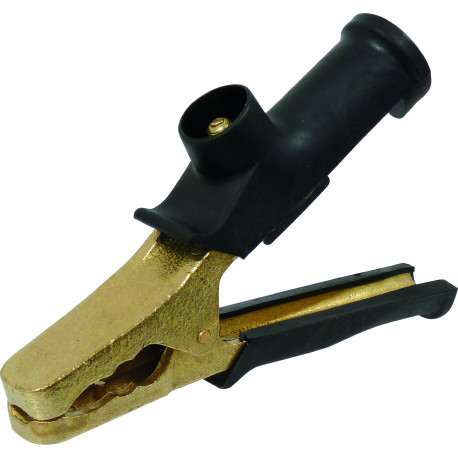 Pince de démarrage noire en bronze série lourde 600 A  180mm - S04170