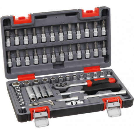 Coffret de douilles 6 pans  1/4" - 56 pièces Acier DRAKKAR TOOLS -S11434