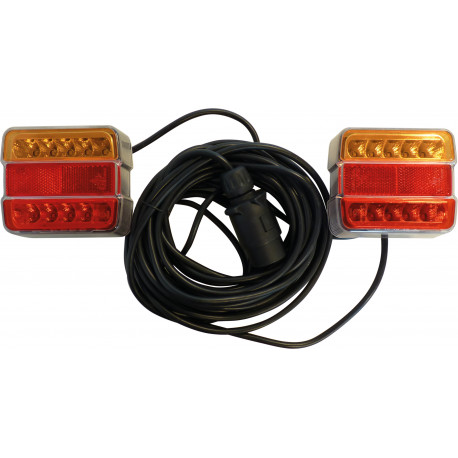 KIT SIGNALISATION  7m50  à LED magnétique BLANC-ROUGE -17237 - S17237