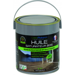 HUILE SATURATEUR TERRASSE BOIS  origine végétale  Hydrofuge-2,5Litres GreenPlaisance