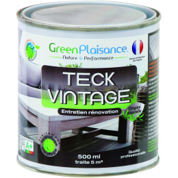 PROTECTEUR TECK VINTAGE  GRIS  GALET pot  500ML GREENPLAISANCE S09949