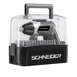 TOURNEVIS VISSEUSE ELECTRIQUE BATTERIE SCHNEIDER +  COFFRET 54 embouts - Chargeur USB