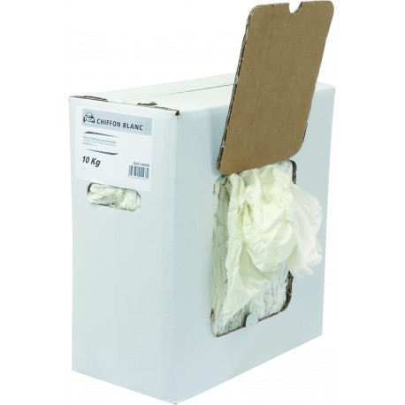 Chiffons blancs  carton 10 kg - S14573